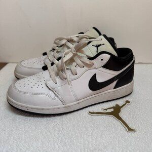 Nike Air Jordan 1 Low White Black Men's Size 6 Sneakers